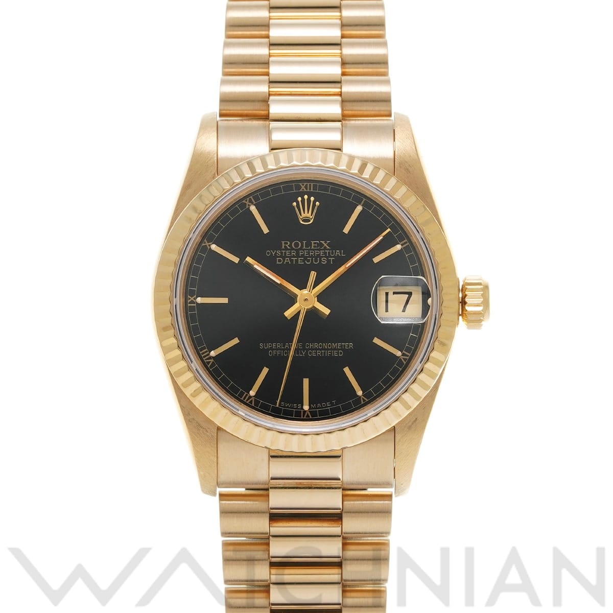 ロレックス デイトジャスト 68278 ブラック ユニセックス 時計 【中古】【wristwatch】