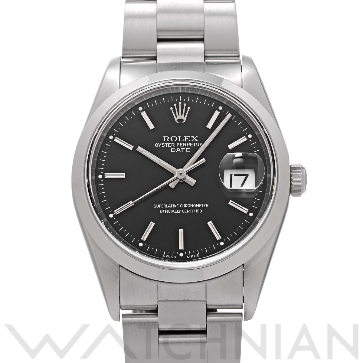 ロレックス オイスターパーペチュアル デイト 15200 ブラック メンズ 時計 【中古】【wristwatch】