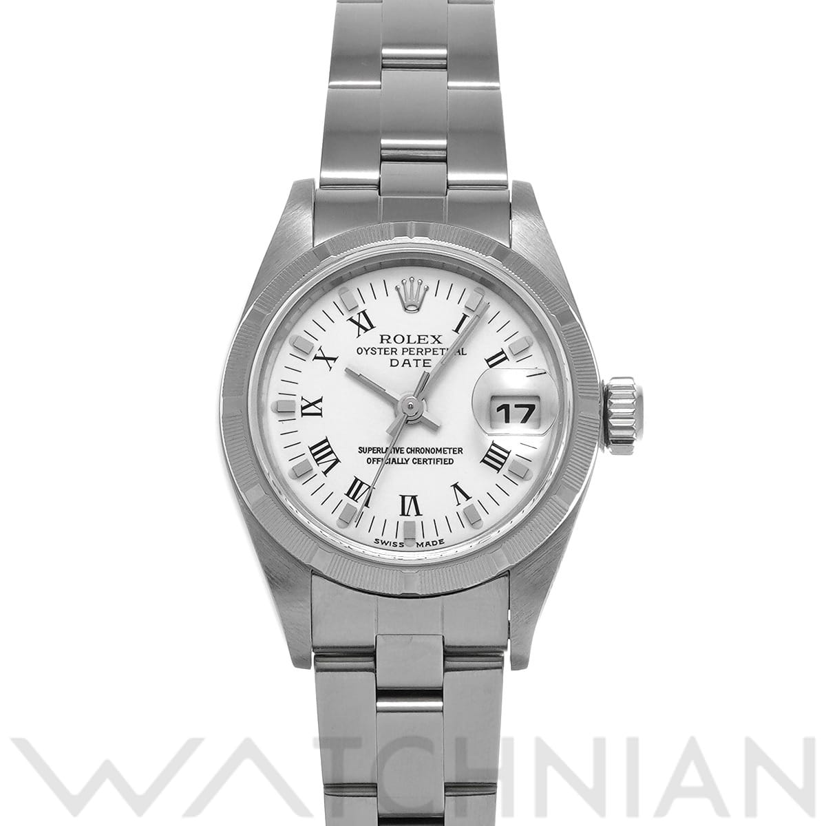 ロレックス オイスターパーペチュアル デイト 79190 ホワイト レディース 時計 【中古】【wristwatch】