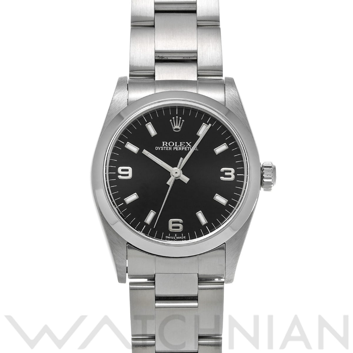 ロレックス オイスターパーペチュアル 77080 ブラック ユニセックス 時計 【中古】【wristwatch】