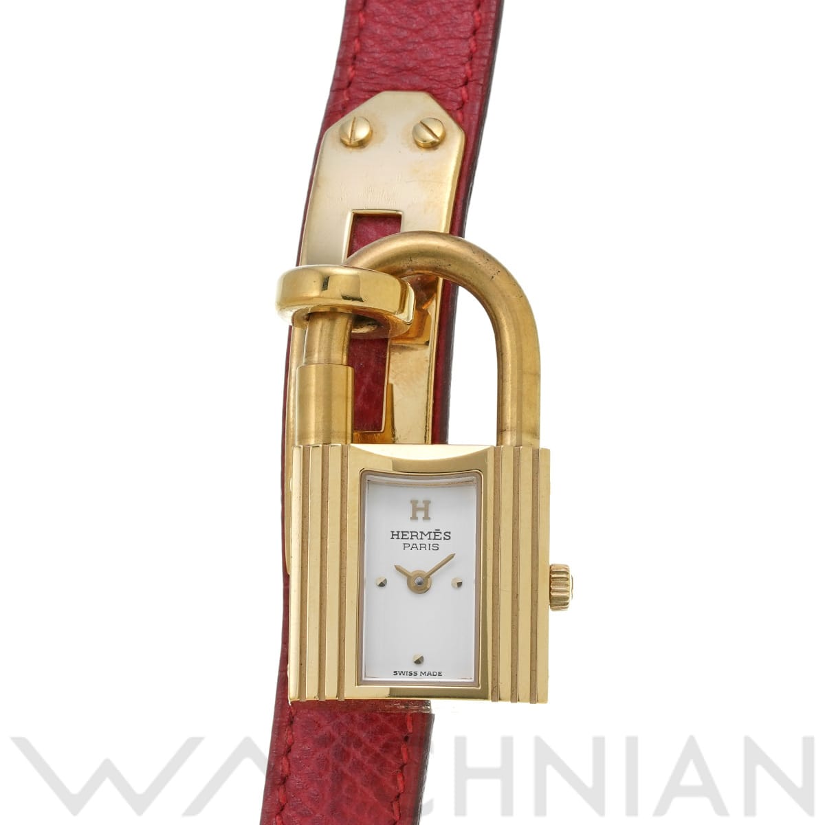 エルメス ケリーウォッチ KE1.201 ホワイト レディース 時計 【中古】【wristwatch】