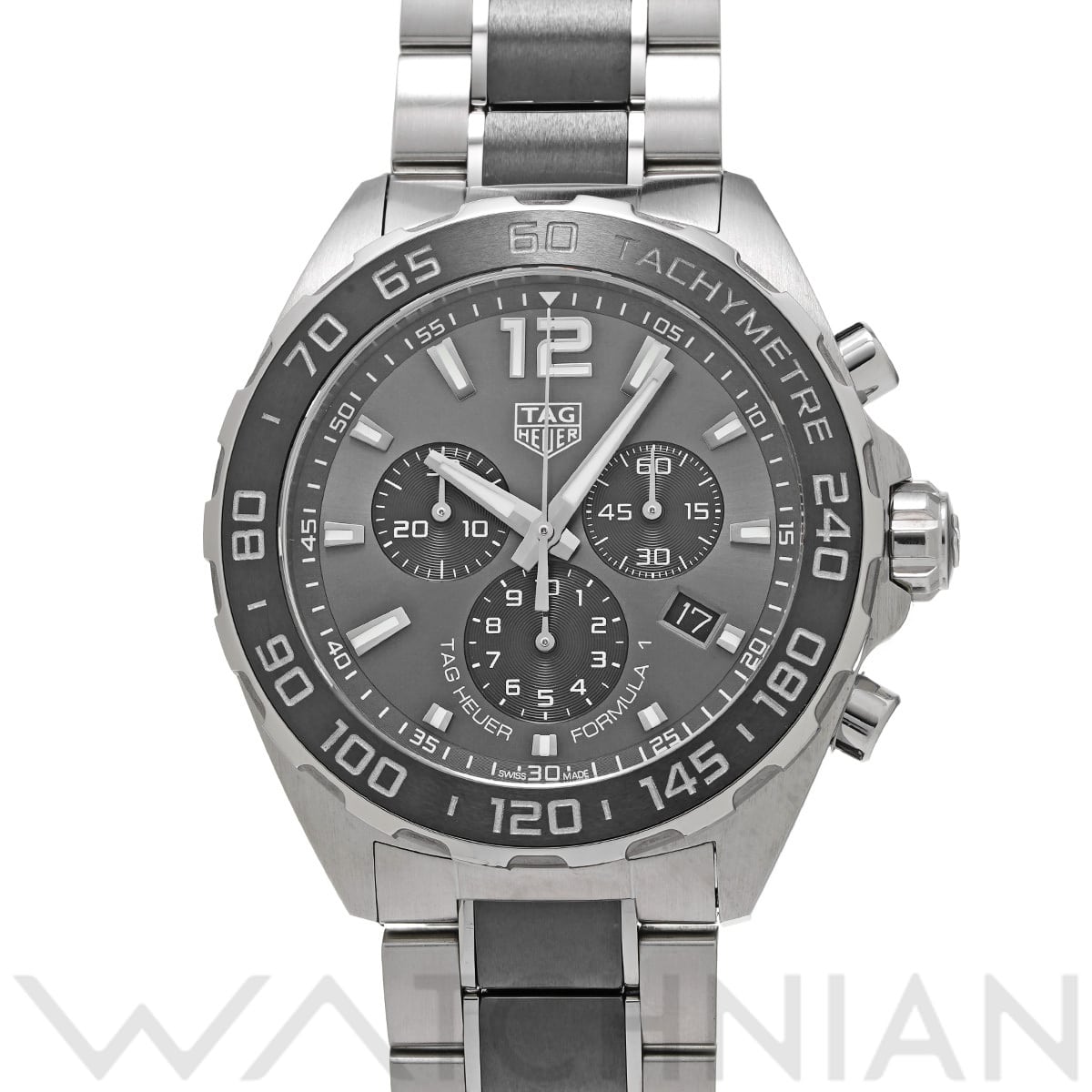 タグ ホイヤー フォーミュラ1 クォーツ クロノグラフ CAZ1011.BA0843 グレー/ブラック メンズ 時計 【中古】【wristwatch】