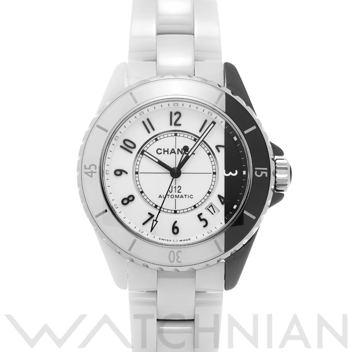 シャネル J12 パラドックス キャリバー12.1 38MM H6515 ホワイトラッカー/ブラックラッカー メンズ 時計 【中古】【wristwatch】