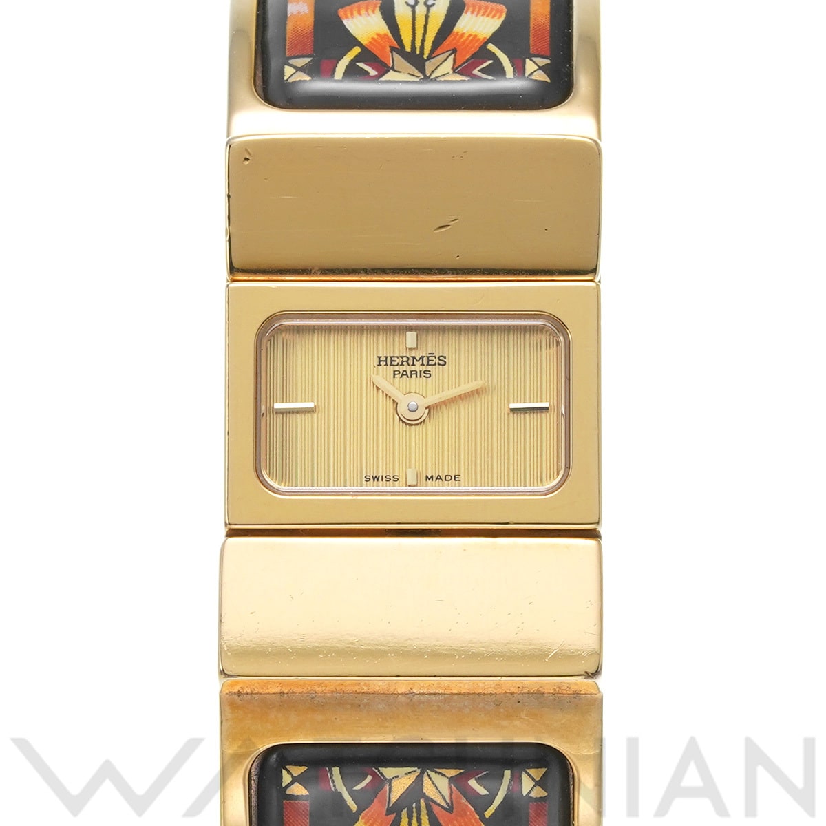 エルメス ロケ L01.201 シャンパン レディース 時計 【中古】【wristwatch】