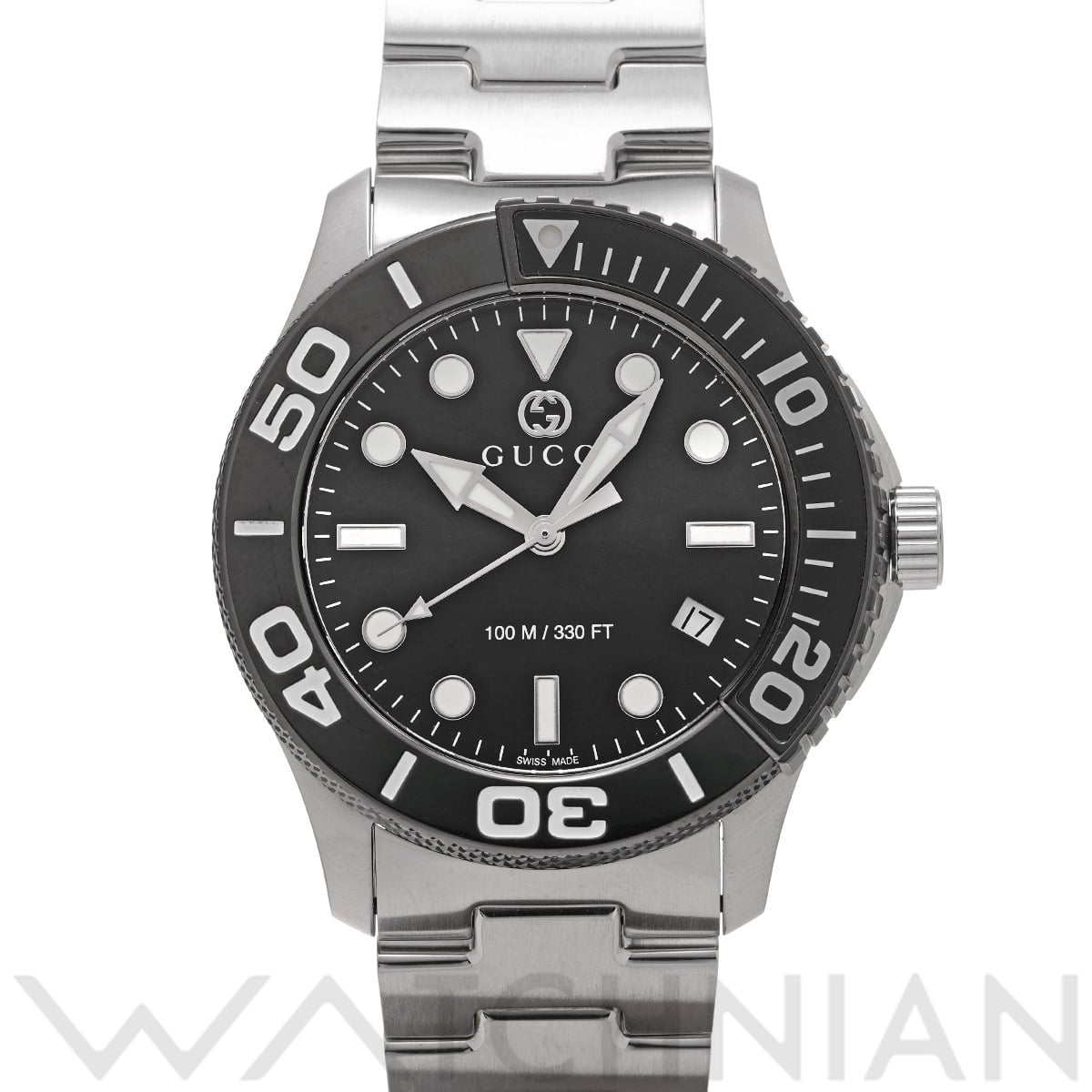 グッチ ダイバー YA126279 ブラック メンズ 時計 【中古】【wristwatch】