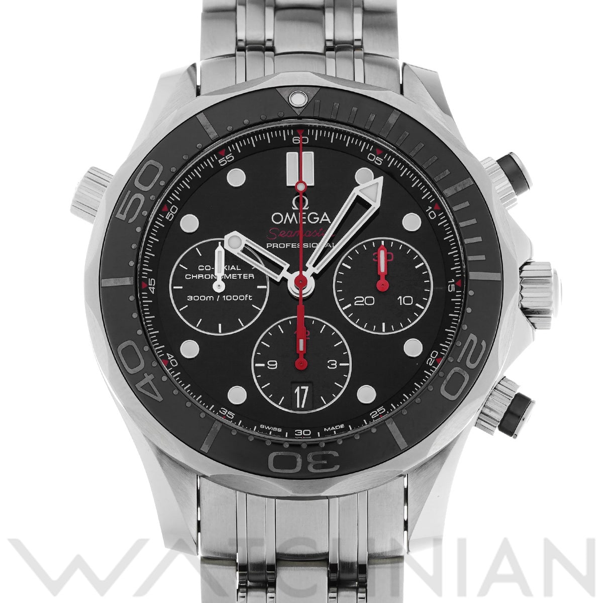 オメガ シーマスター ダイバー300 コーアクシャル クロノグラフ 212.30.44.50.01.001 ブラック メンズ 時計 【中古】【wristwatch】