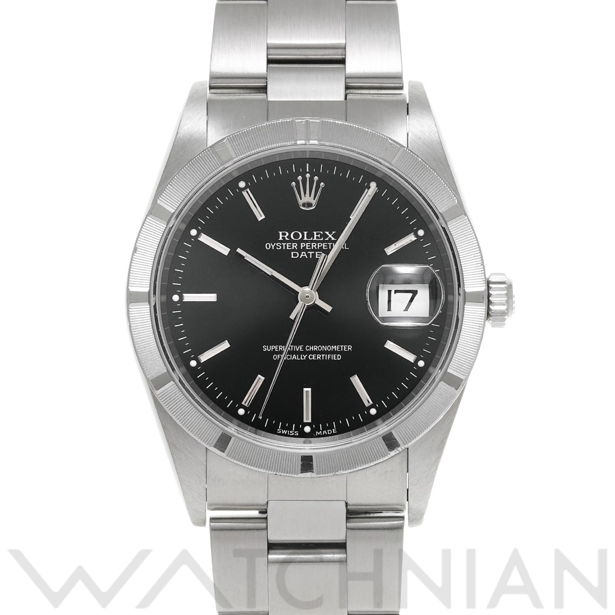 ロレックス オイスターパーペチュアル デイト 15210 ブラック メンズ 時計 【中古】【wristwatch】