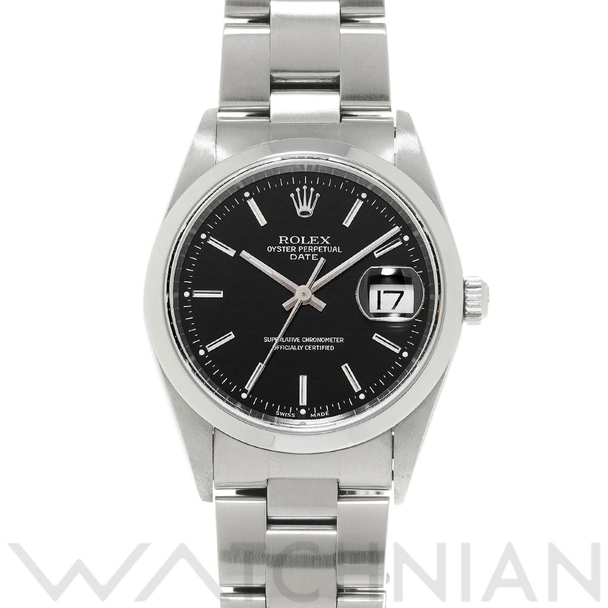 ロレックス オイスターパーペチュアル デイト 15200 ブラック メンズ 時計 【中古】【wristwatch】