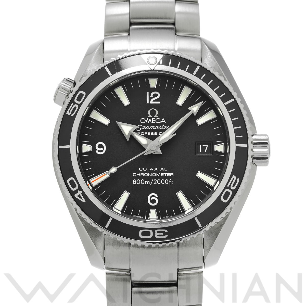 オメガ シーマスター プラネットオーシャン 600 コーアクシャル 2201.50 ブラック メンズ 時計 【中古】【wristwatch】