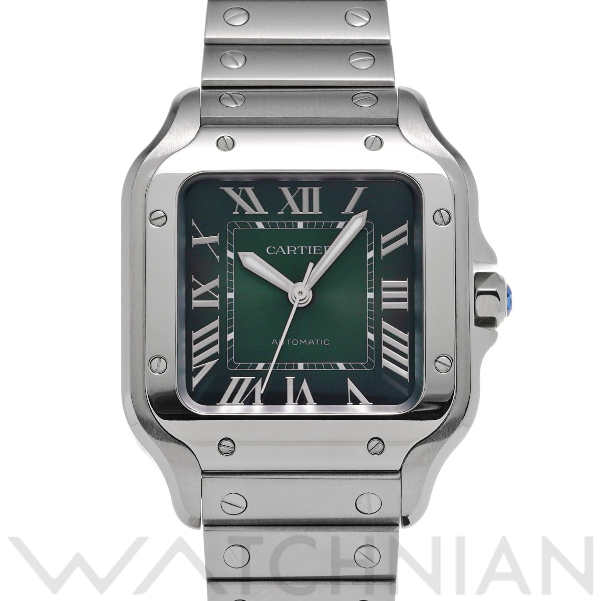 カルティエ サントス ドゥ カルティエ MM WSSA0061 グリーン メンズ 時計 【中古】【wristwatch】
