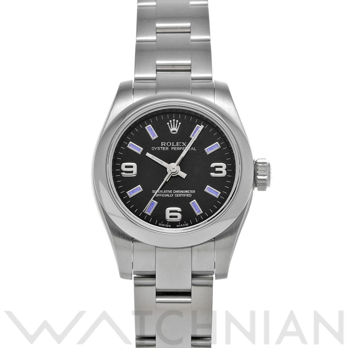 ロレックス オイスターパーペチュアル 26 176200 ブラック レディース 時計 【中古】【wristwatch】