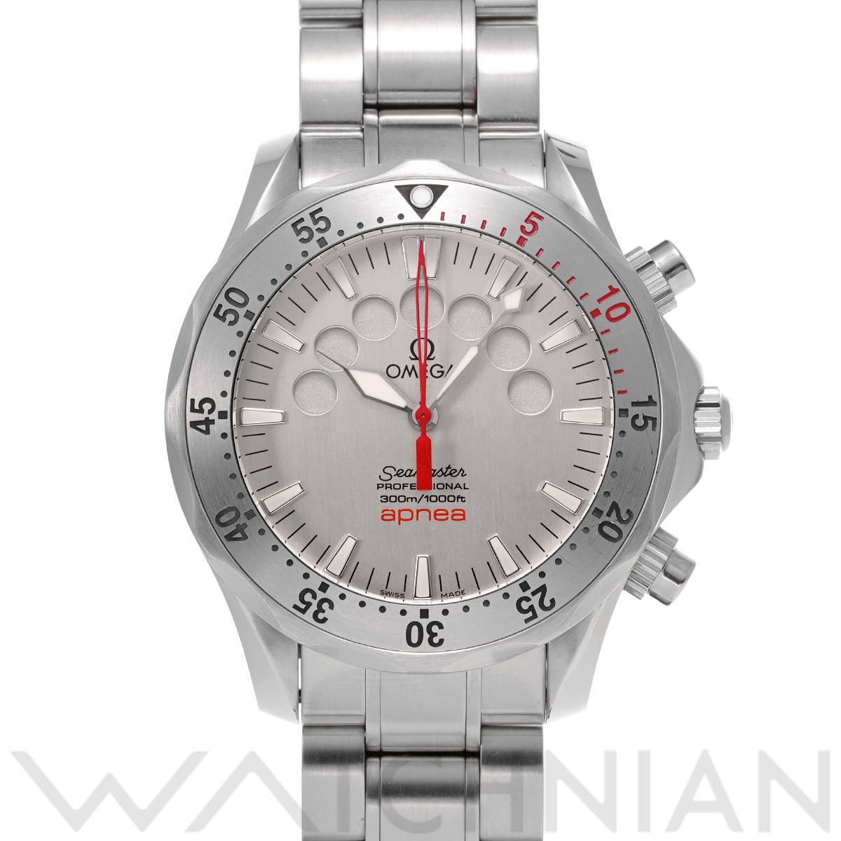 オメガ シーマスター 300 アプネア 2595.30 シルバー メンズ 時計 【中古】【wristwatch】