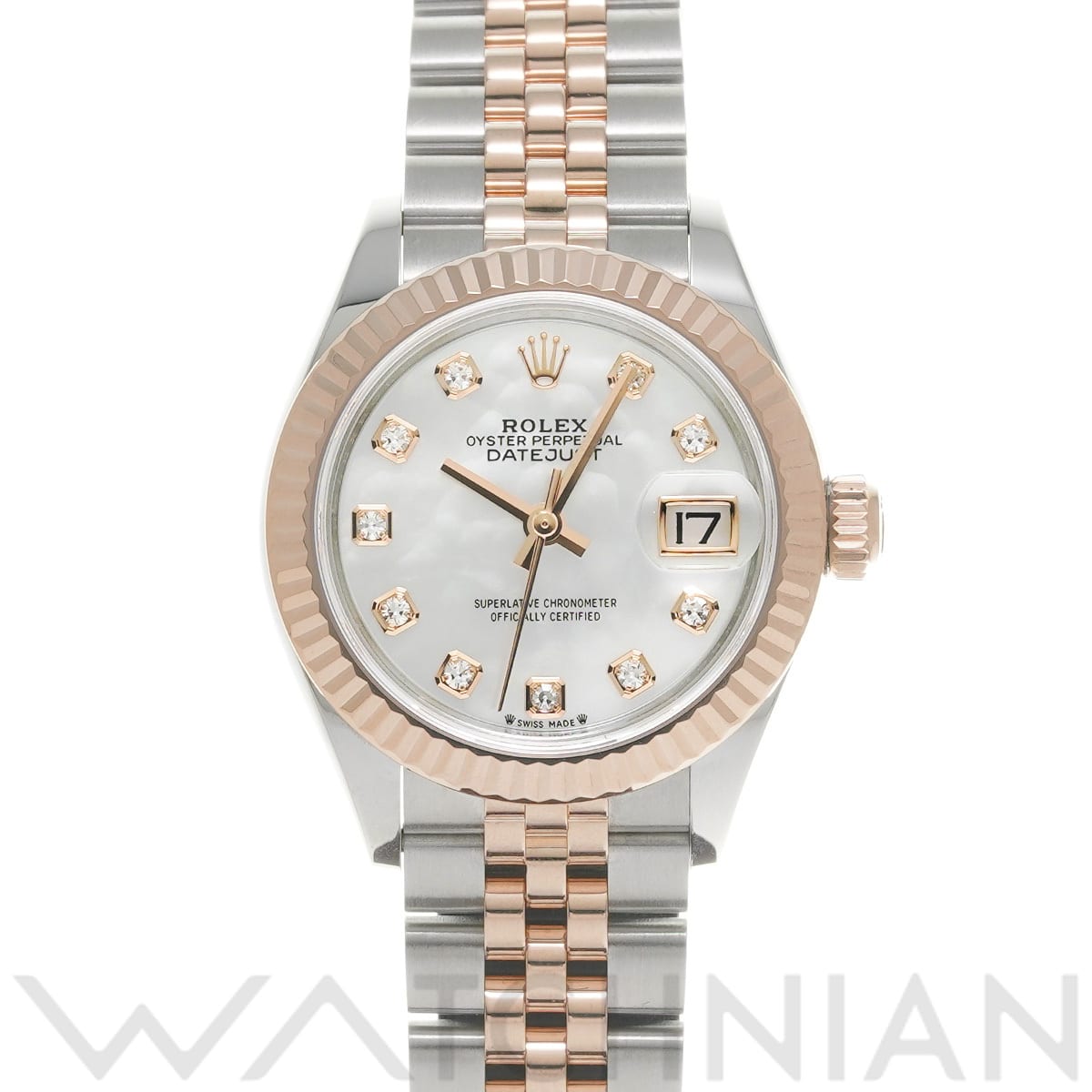 ロレックス レディ デイトジャスト 28 279171NG ホワイトシェル/ダイヤモンド レディース 時計 【中古】【wristwatch】