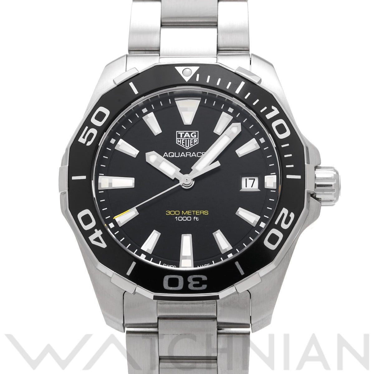 タグ ホイヤー アクアレーサー クォーツ WAY111A.BA0928 ブラック メンズ 時計 【中古】【wristwatch】