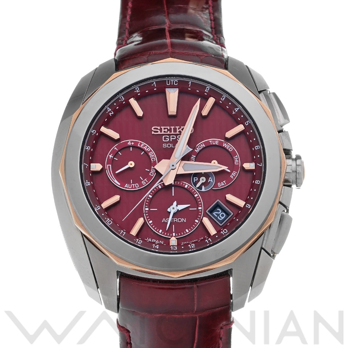 セイコー アストロン SBXC033 レッド メンズ 時計 【中古】【wristwatch】