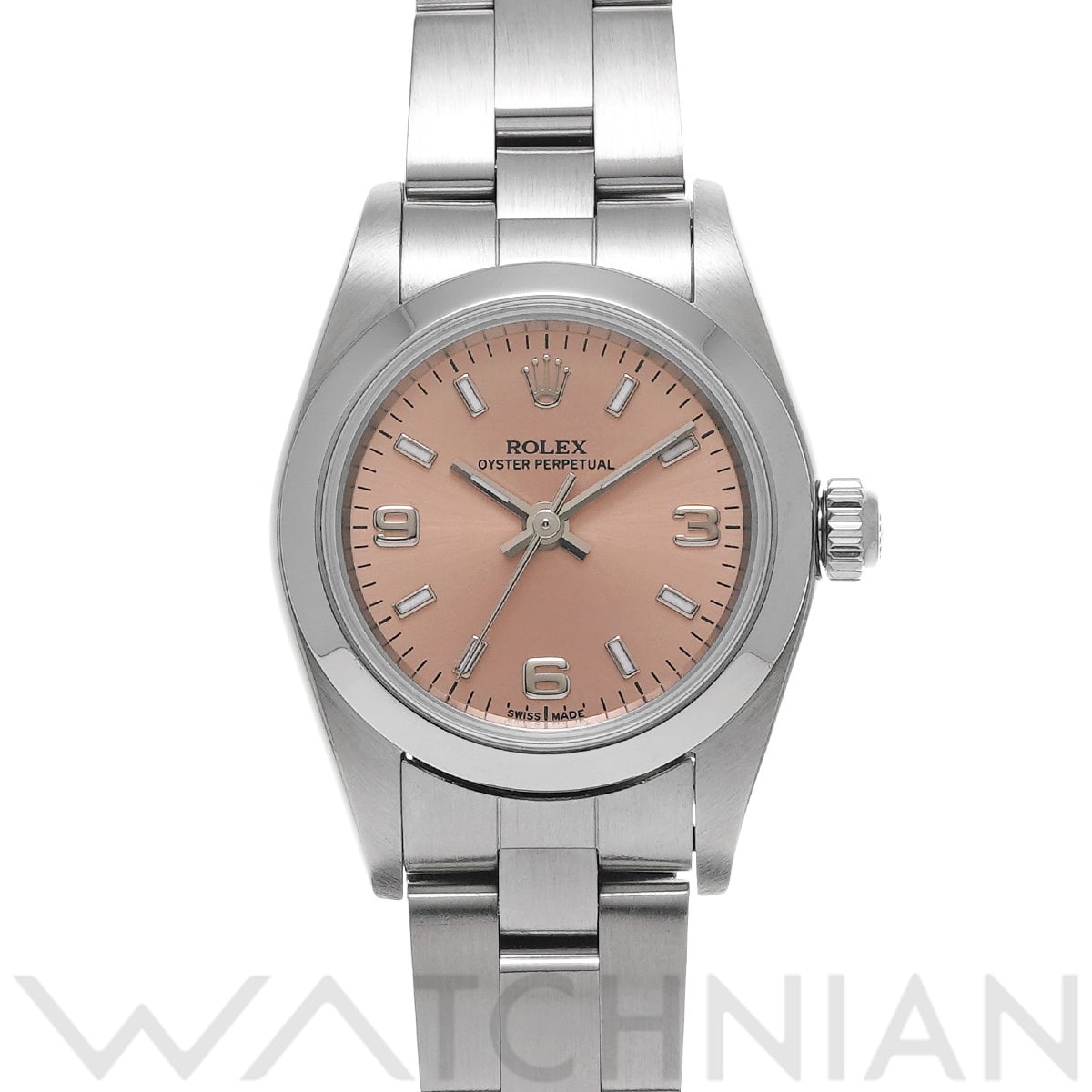 ロレックス オイスターパーペチュアル 76080 ピンク レディース 時計 【中古】【wristwatch】