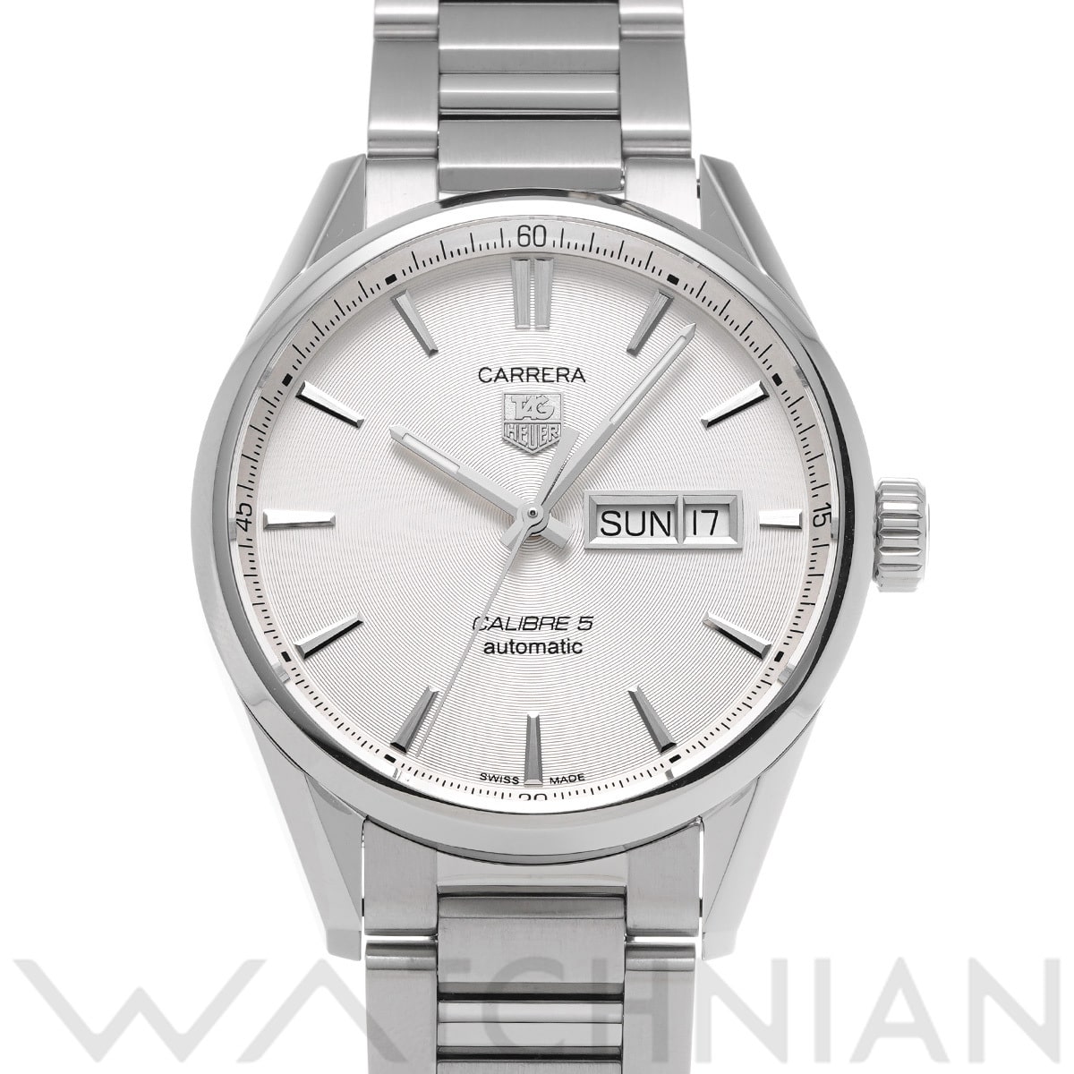 タグ ホイヤー カレラ キャリバー5 デイデイト WAR201B.BA0723 グレー メンズ 時計 【中古】【wristwatch】