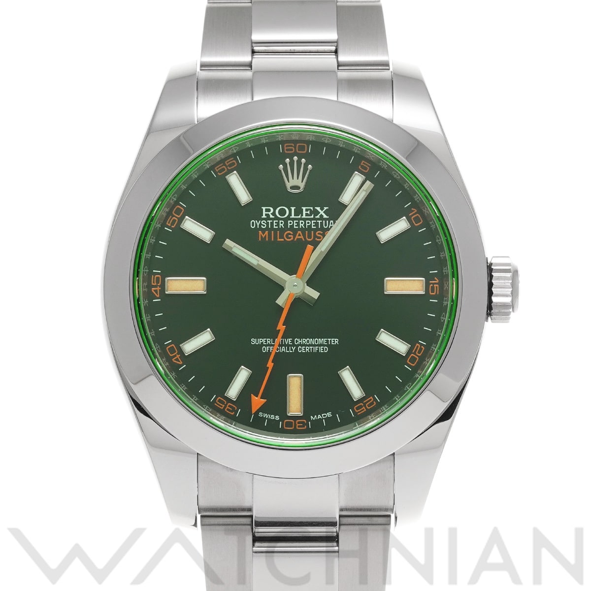 ロレックス ミルガウス 116400GV インテンスブラック メンズ 時計 【中古】【wristwatch】