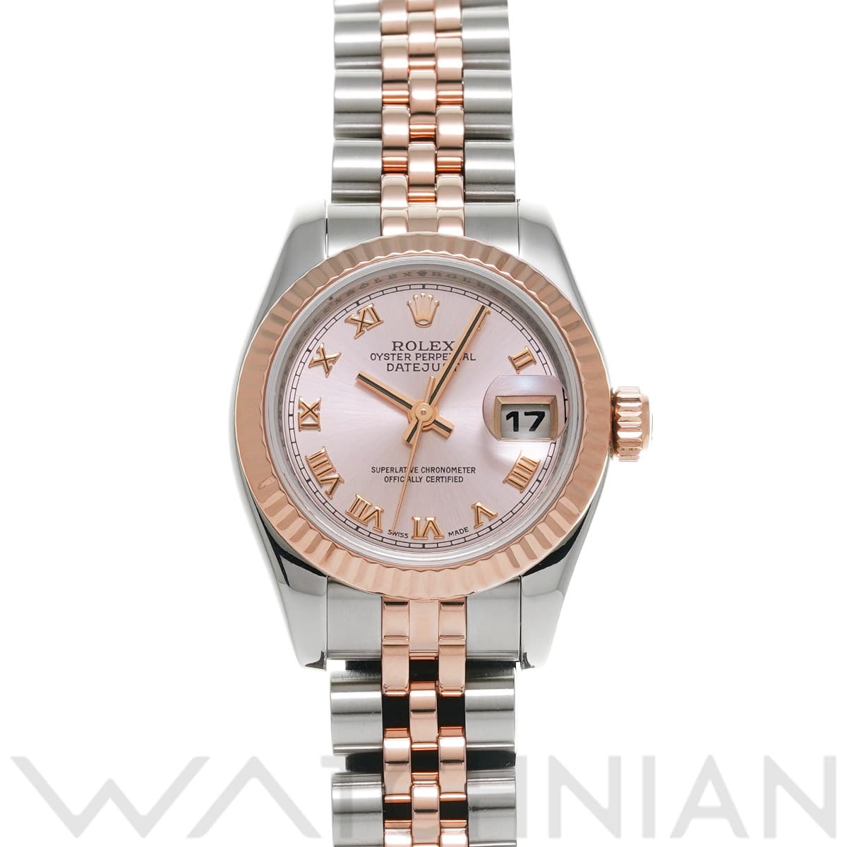 ロレックス デイトジャスト 179171 ピンク レディース 時計 【中古】【wristwatch】