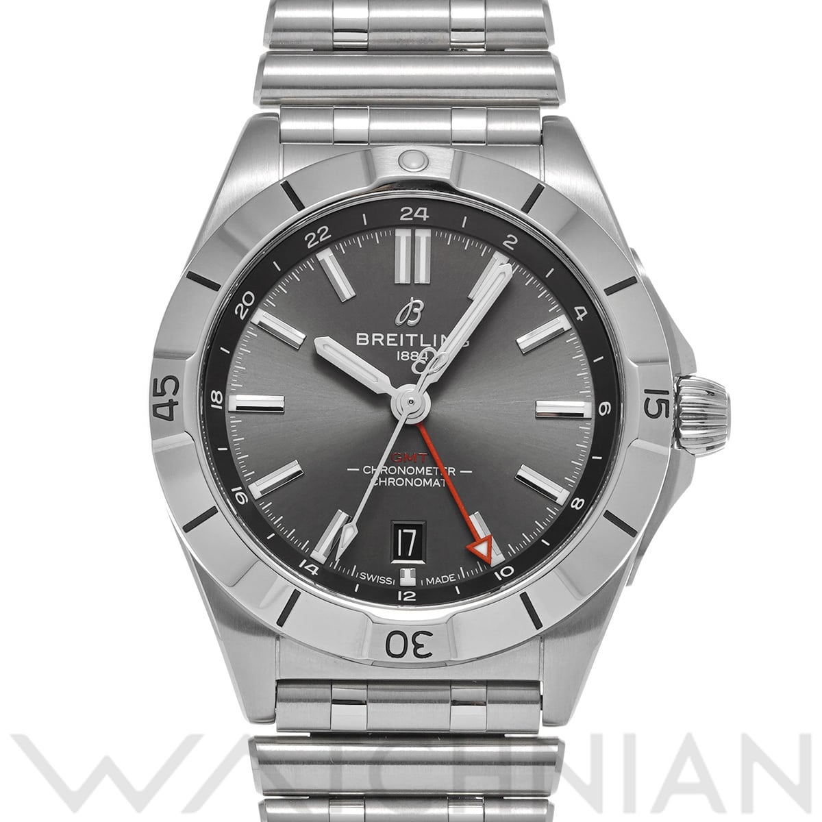 ブライトリング クロノマット オートマチック GMT 40 A32398101M1A1 グレー メンズ 時計 【中古】【wristwatch】