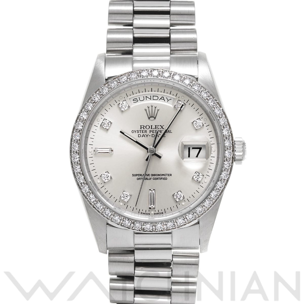 ロレックス デイデイト 18346A シルバー/ダイヤモンド メンズ 時計 【中古】【wristwatch】