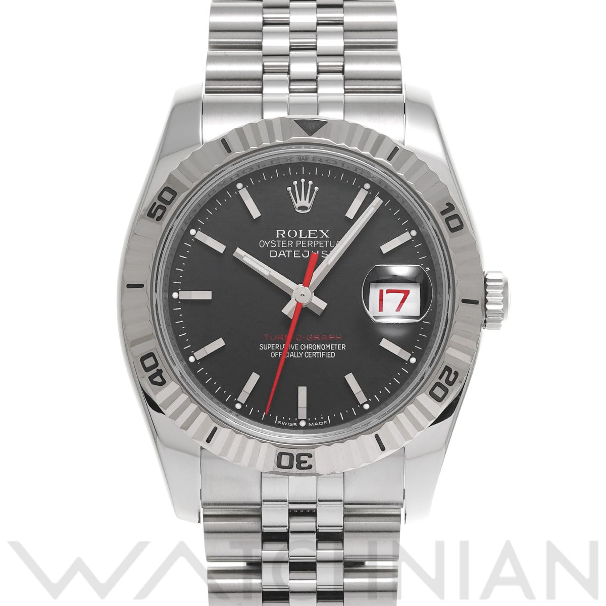 ロレックス デイトジャスト ターノグラフ 116264 ブラック メンズ 時計 【中古】【wristwatch】