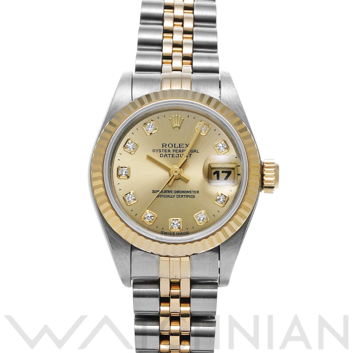 ロレックス デイトジャスト 69173G シャンパン/ダイヤモンド レディース 時計 【中古】【wristwatch】