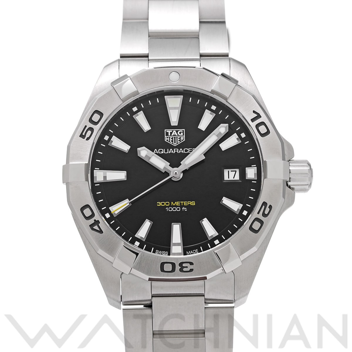 タグ ホイヤー アクアレーサー クォーツ WBD1110.BA0928 ブラック メンズ 時計 【中古】【wristwatch】