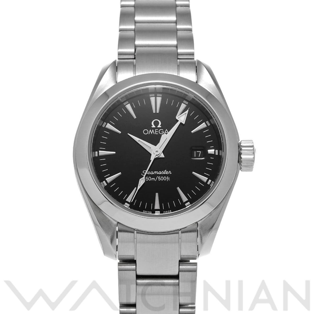 オメガ シーマスター アクアテラ クォーツ 2577.50 ブラック レディース 時計 【中古】【wristwatch】