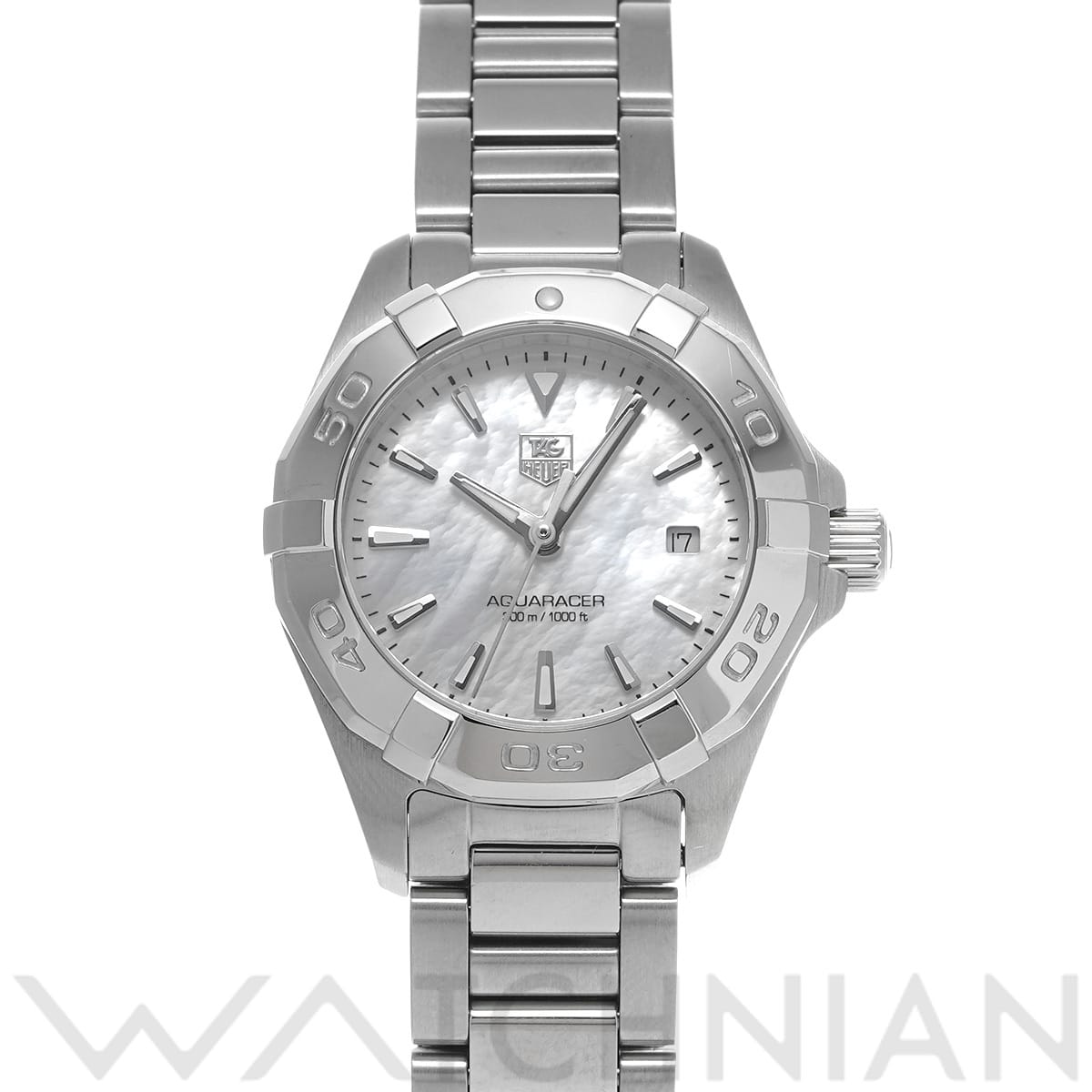 タグ ホイヤー アクアレーサー クォーツ WAY1412.BA0920 ホワイトシェル レディース 時計 【中古】【wristwatch】