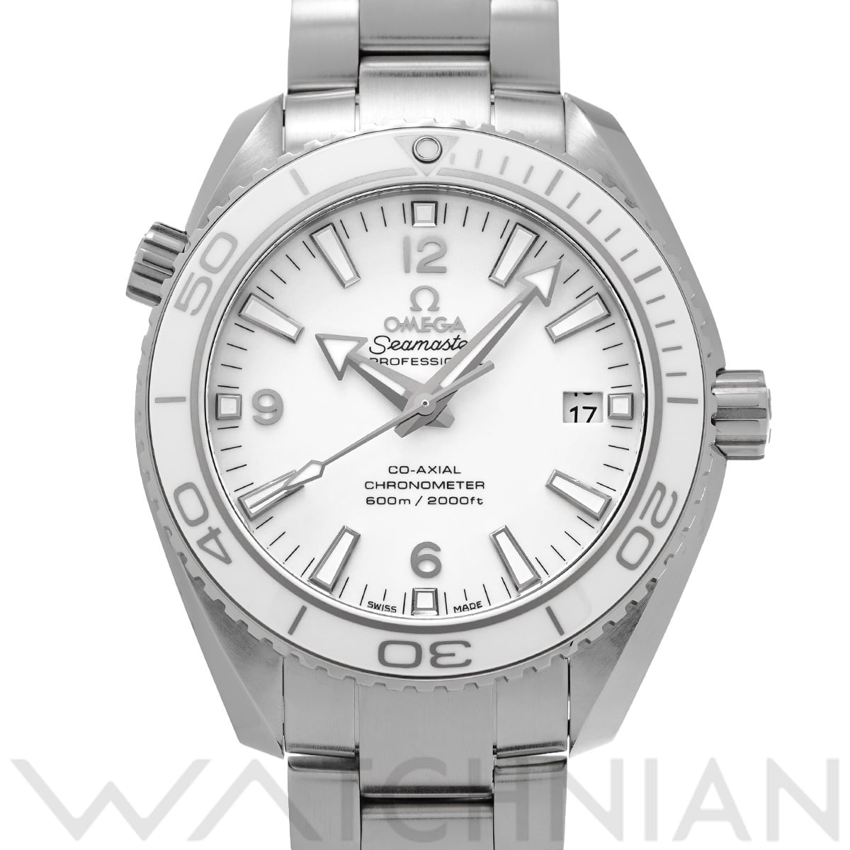 オメガ シーマスター プラネットオーシャン 600 コーアクシャル 232.30.42.21.04.001 ホワイト メンズ 時計 【中古】【wristwatch】
