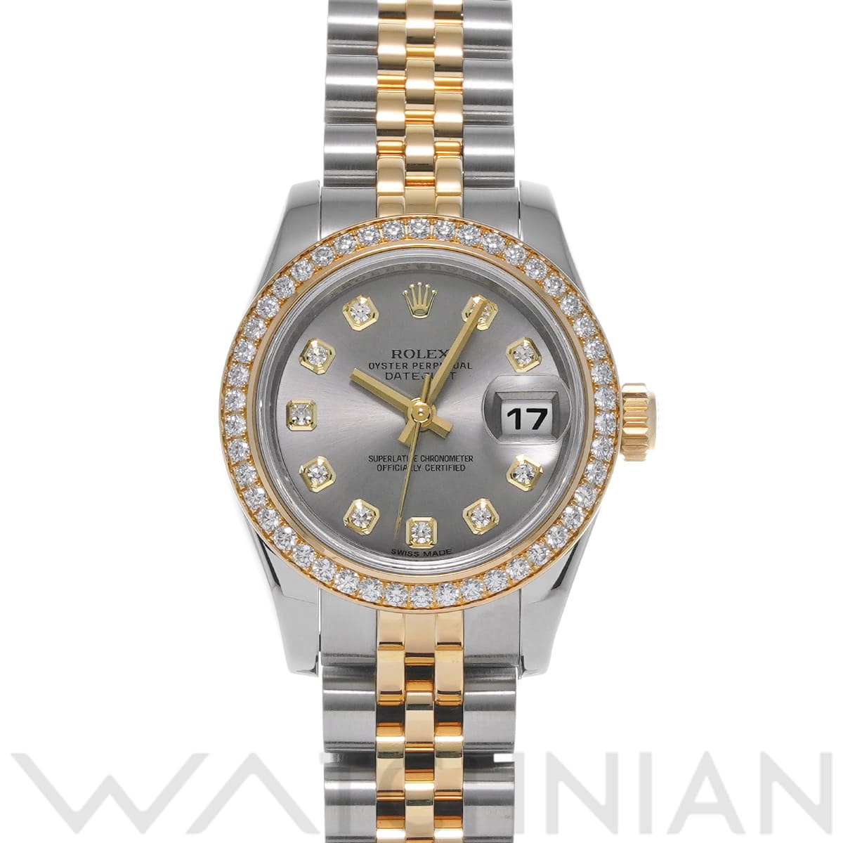 ロレックス レディ デイトジャスト 26 179383G シルバー/ダイヤモンド レディース 時計 【中古】【wristwatch】