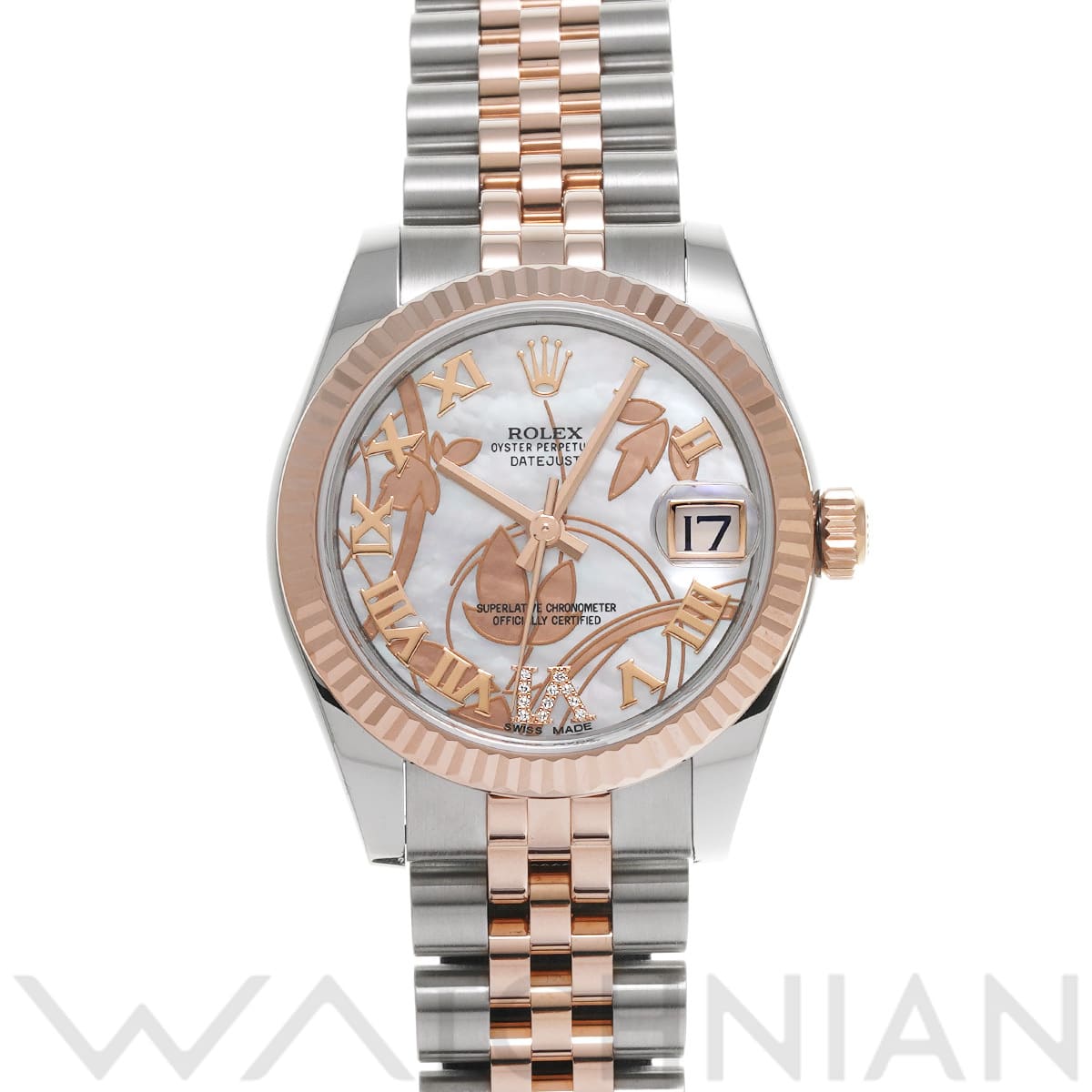 ロレックス デイトジャスト 31 178271NR ゴールドダストドリーム/ホワイトシェル/ダイヤモンド ユニセックス 時計 【中古】【wristwatch】