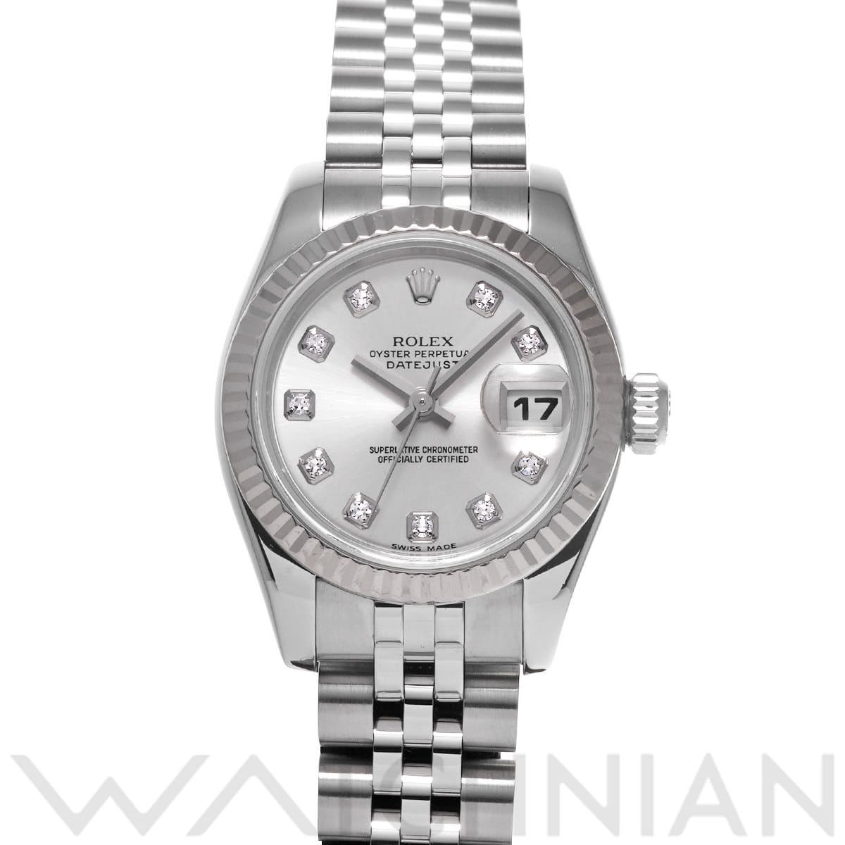 ロレックス デイトジャスト 179174G シルバー/ダイヤモンド レディース 時計 【中古】【wristwatch】