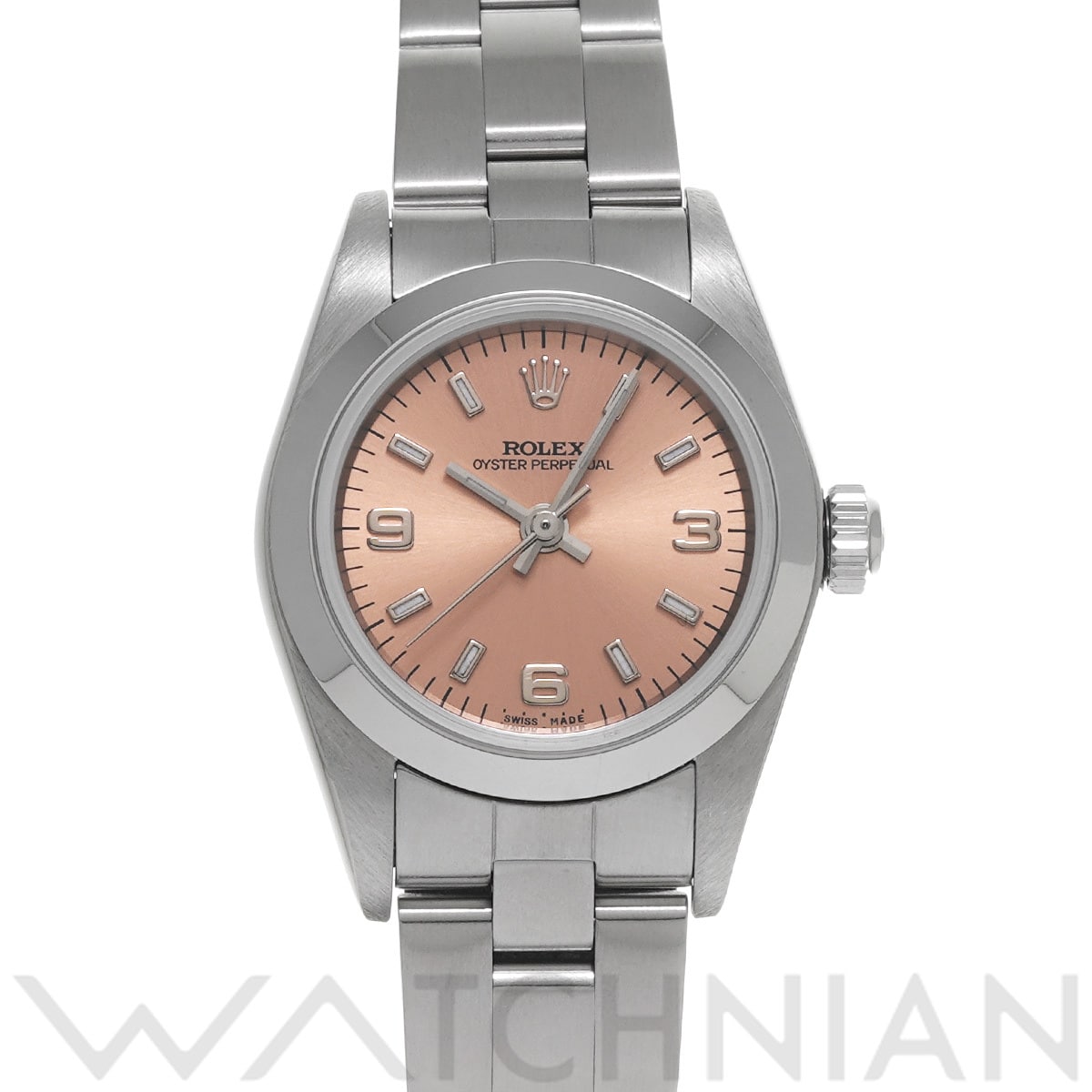 ロレックス オイスターパーペチュアル 76080 ピンク レディース 時計 【中古】【wristwatch】