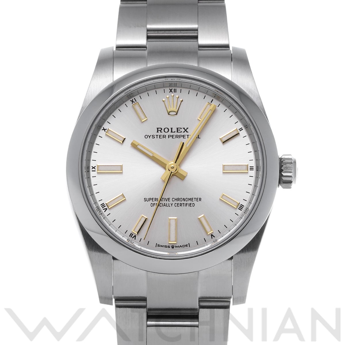 ロレックス オイスターパーペチュアル 34 124200 シルバー ユニセックス 時計 【中古】【wristwatch】