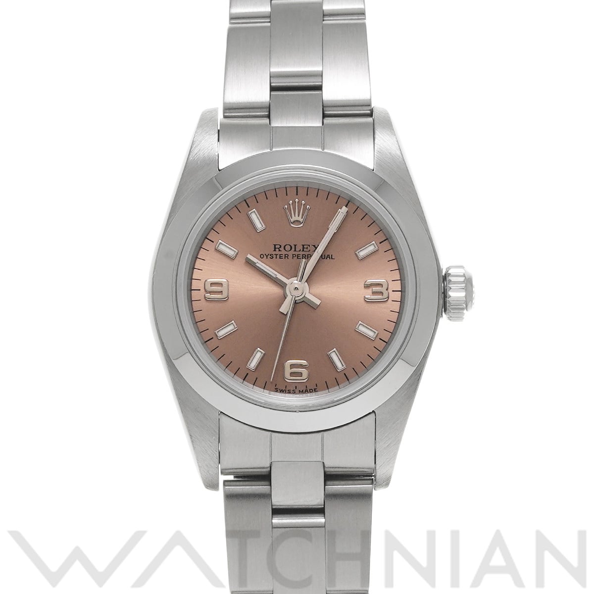 ロレックス オイスターパーペチュアル 76080 ピンク レディース 時計 【中古】【wristwatch】