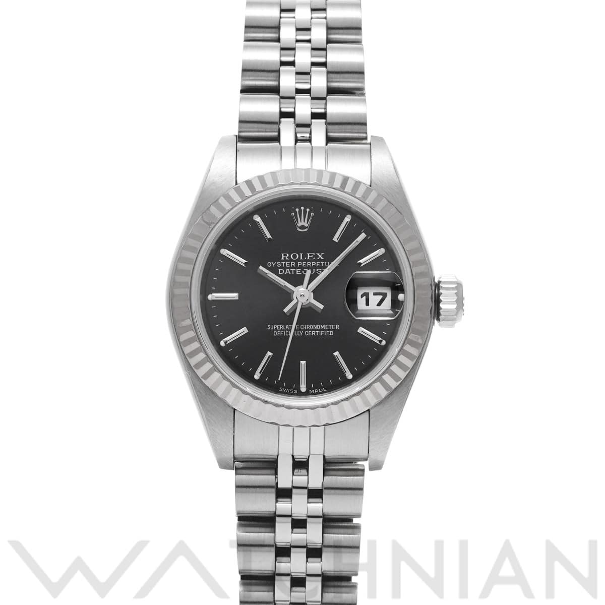 ロレックス デイトジャスト 79174 ブラック レディース 時計 【中古】【wristwatch】