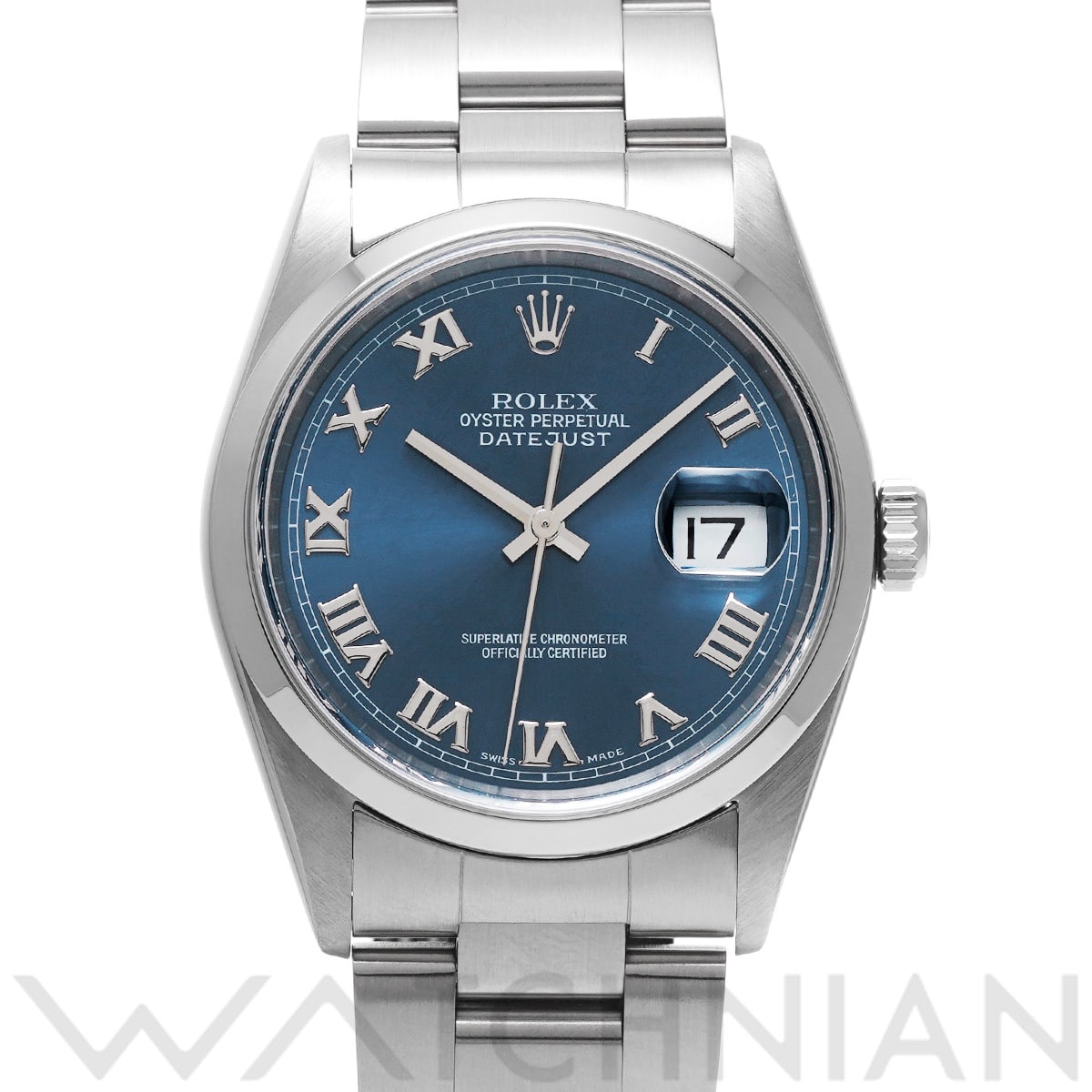 ロレックス デイトジャスト 16200 ブルー メンズ 時計 【中古】【wristwatch】