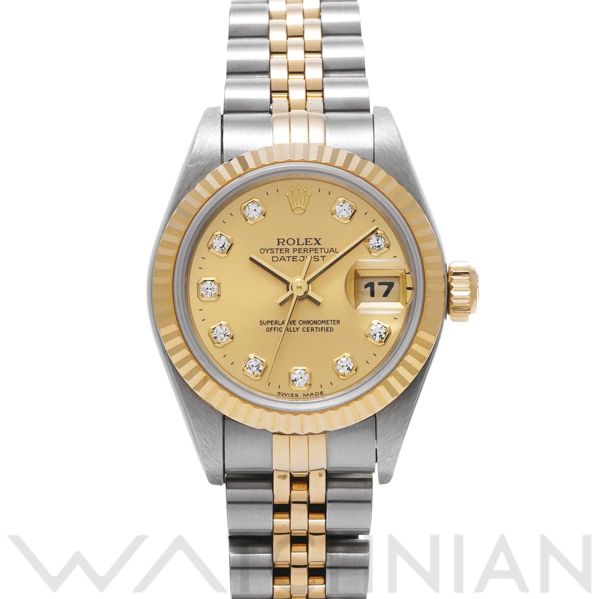 ロレックス デイトジャスト 69173G シャンパン/ダイヤモンド レディース 時計 【中古】【wristwatch】