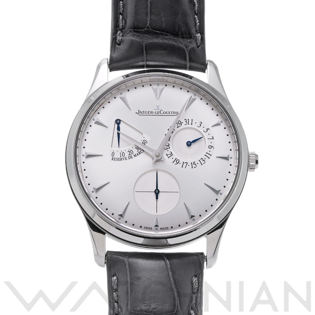 ジャガー ルクルト マスター ウルトラスリム リザーブ・ド・マルシェ Q1378420 シルバー メンズ 時計 【中古】【wristwatch】