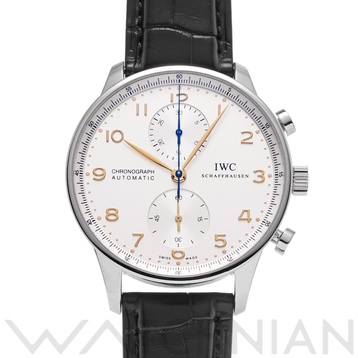 IWC ポルトギーゼ クロノグラフ IW371445 シルバー メンズ 時計 【中古】【wristwatch】
