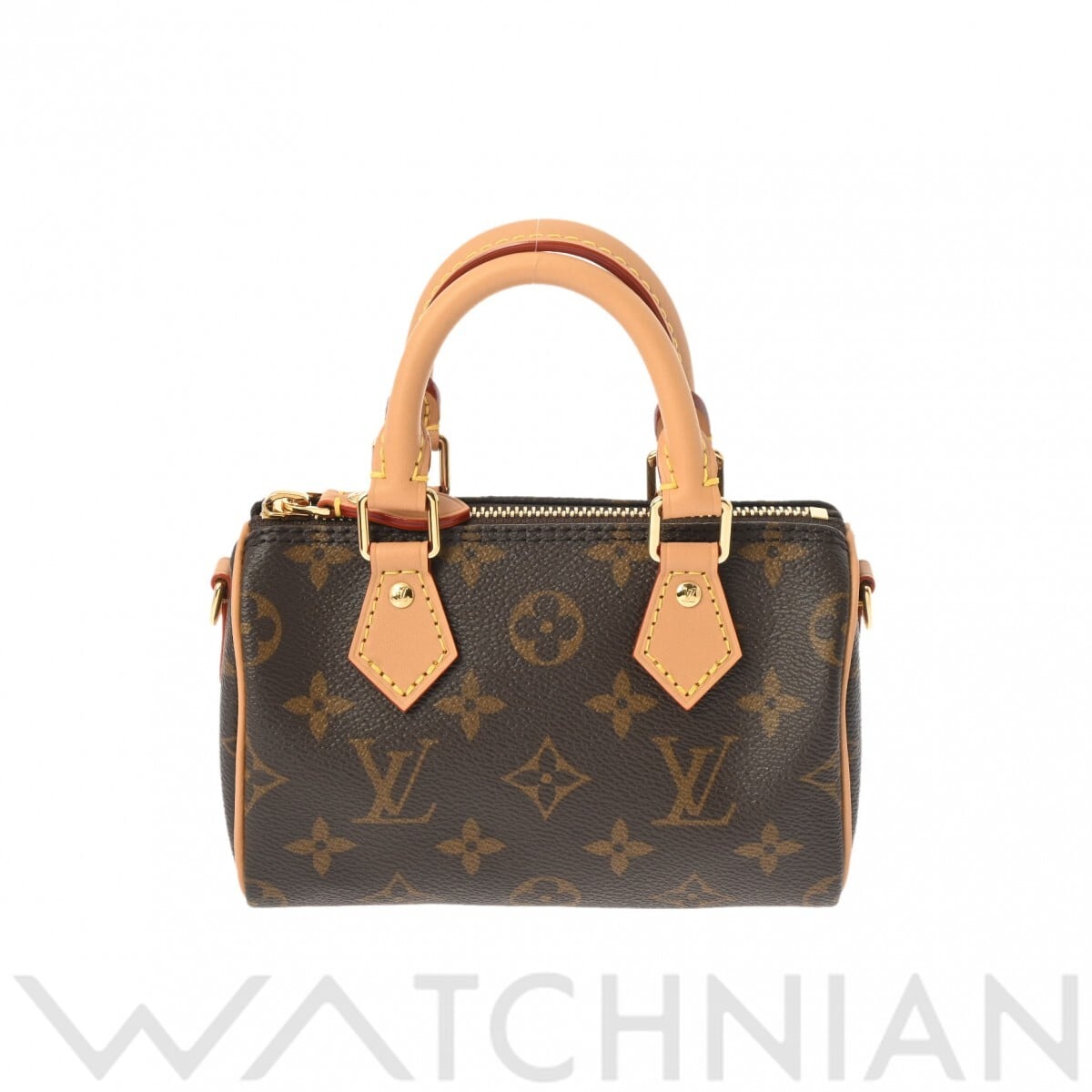 ルイ ヴィトン モノグラム ナノ スピーディ ブラウン M81085 モノグラムキャンバス レディース バッグ 【中古】【bag】