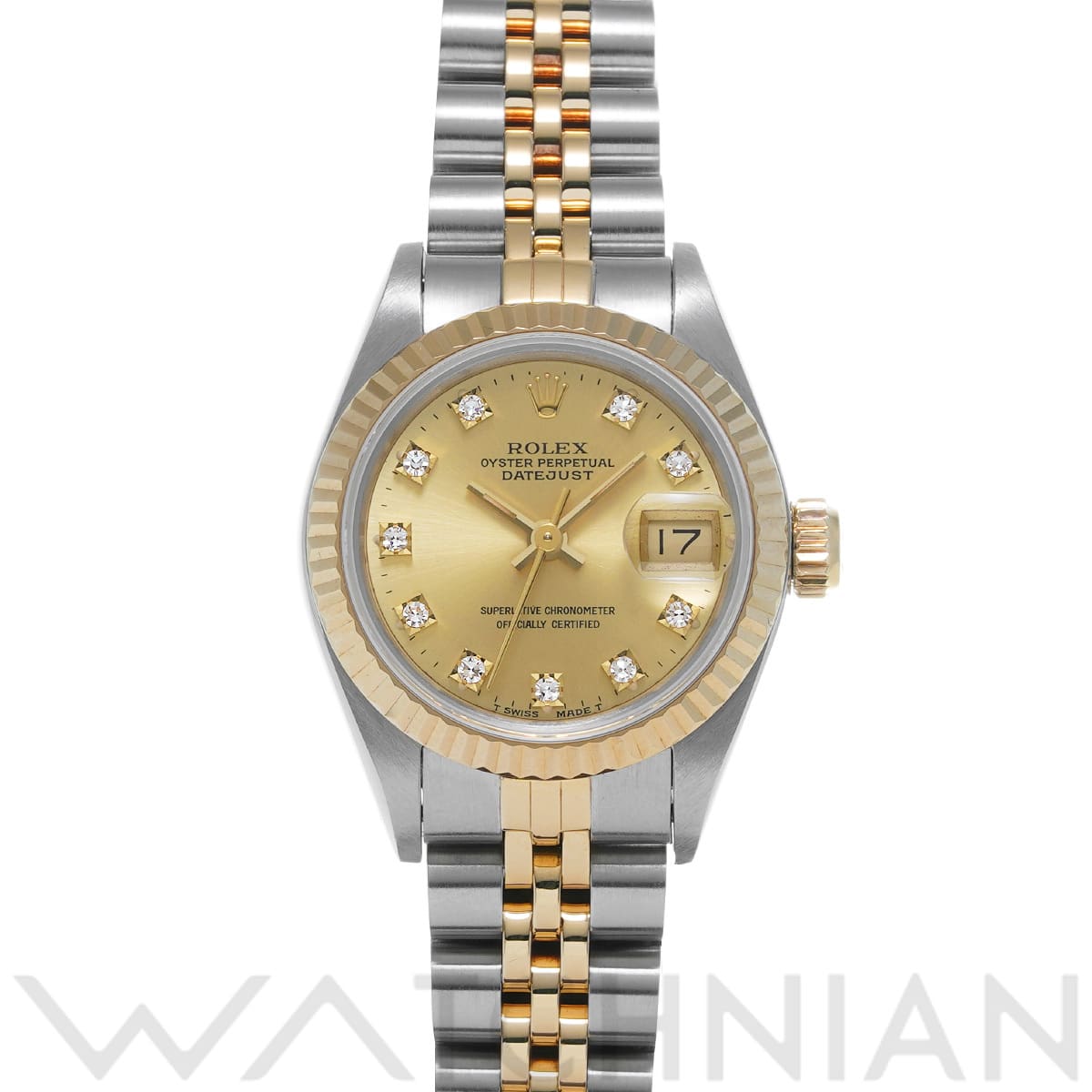 ロレックス デイトジャスト 69173G シャンパン/ダイヤモンド レディース 時計 【中古】【wristwatch】