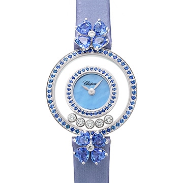 ショパール ハッピーダイヤモンド 204128-1002 ブルーシェル/ダイヤモンド レディース 時計 【中古】【wristwatch】