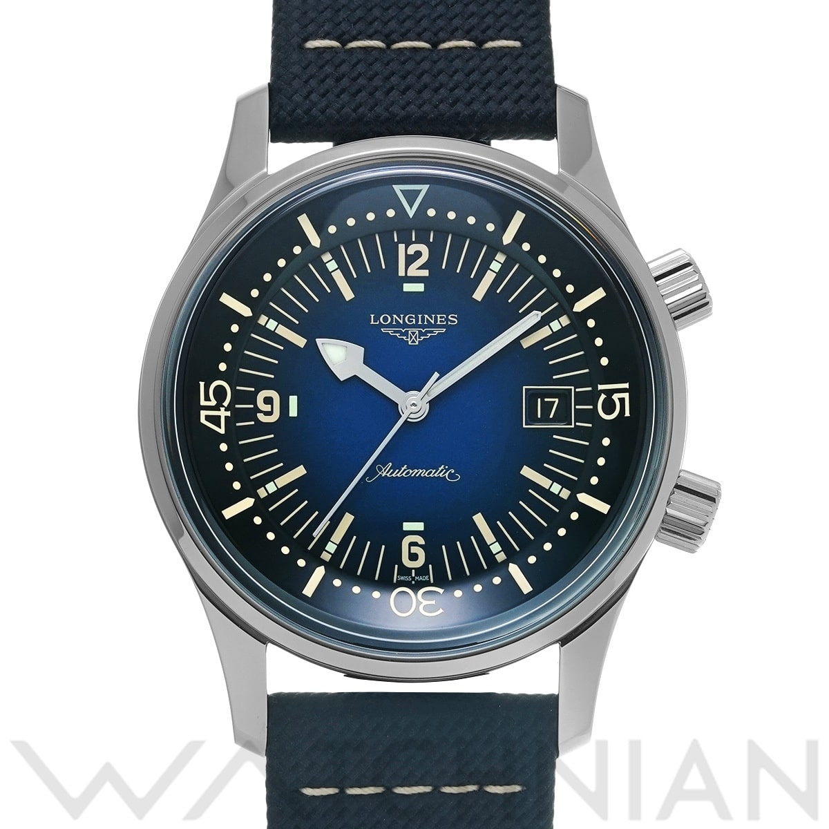 ロンジン レジェンドダイバー L3.774.4.90.2 ブルー メンズ 時計 【中古】【wristwatch】