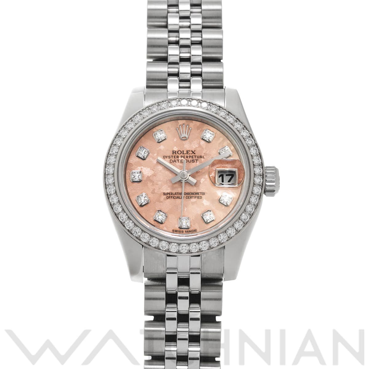 ロレックス レディ デイトジャスト 26 179384G ピンクゴールドクリスタル/ダイヤモンド レディース 時計 【中古】【wristwatch】