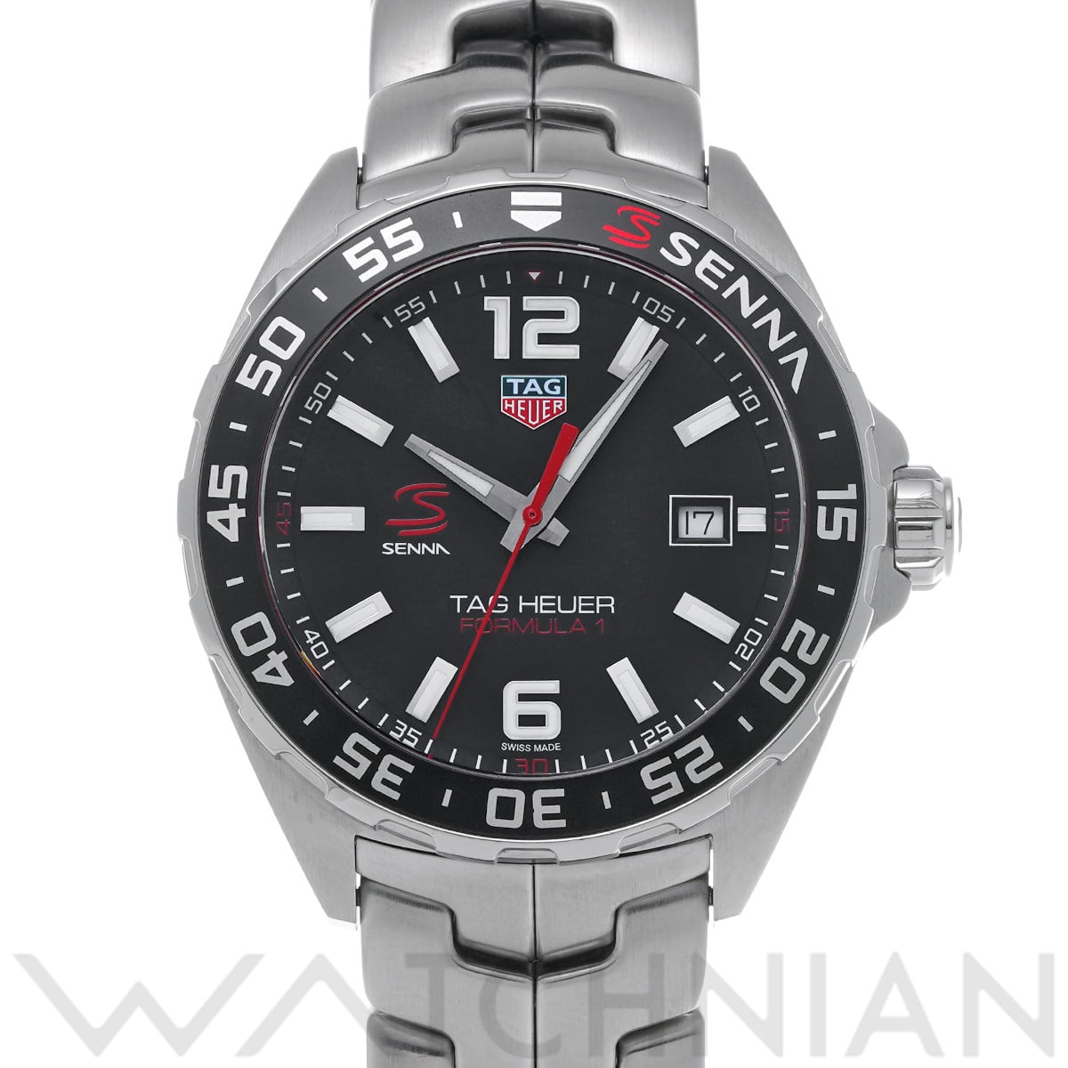 タグ ホイヤー フォーミュラ1 クォーツ アイルトン・セナ WAZ1012.BA0883 ブラック メンズ 時計 【中古】【wristwatch】