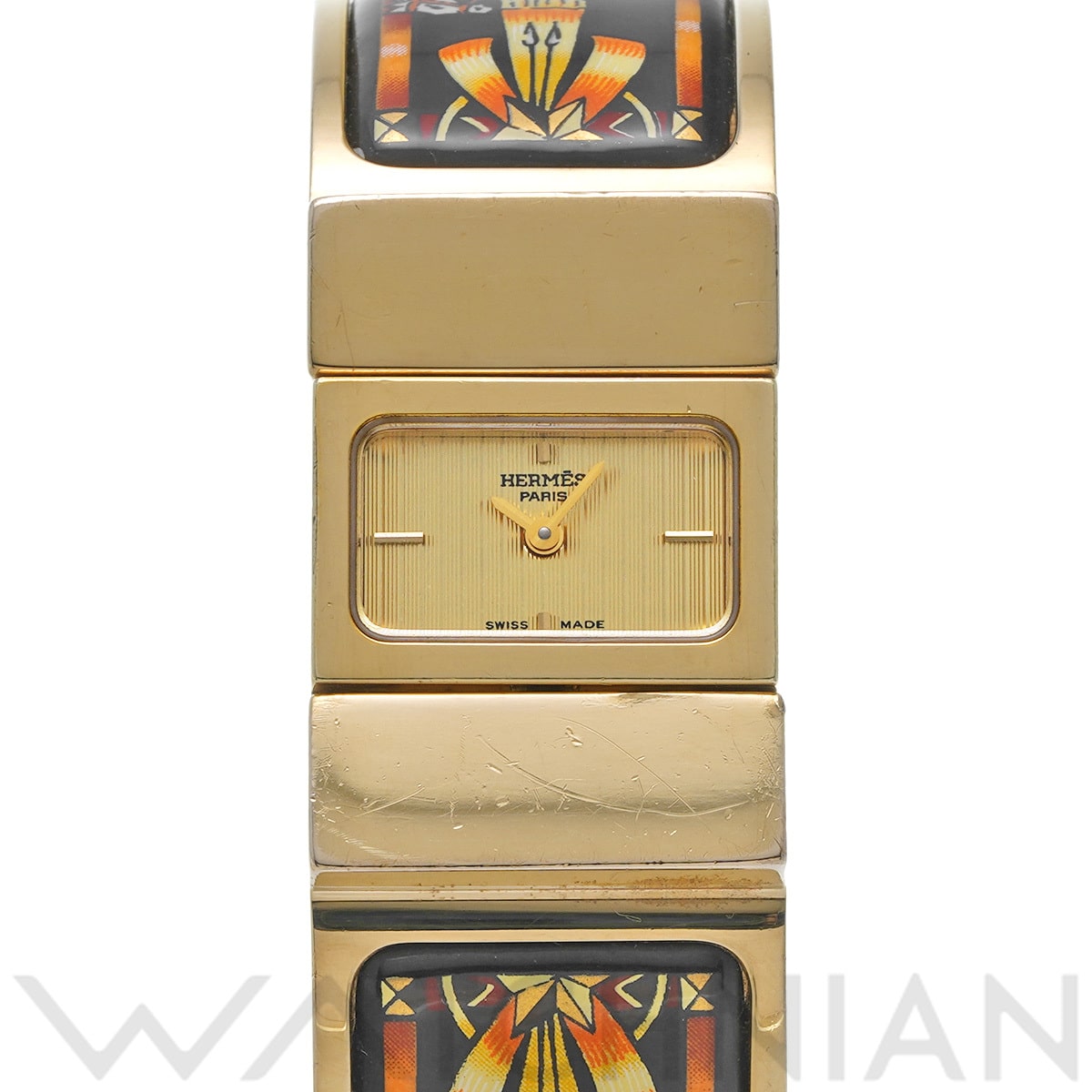 エルメス ロケ L01.201 シャンパン レディース 時計 【中古】【wristwatch】