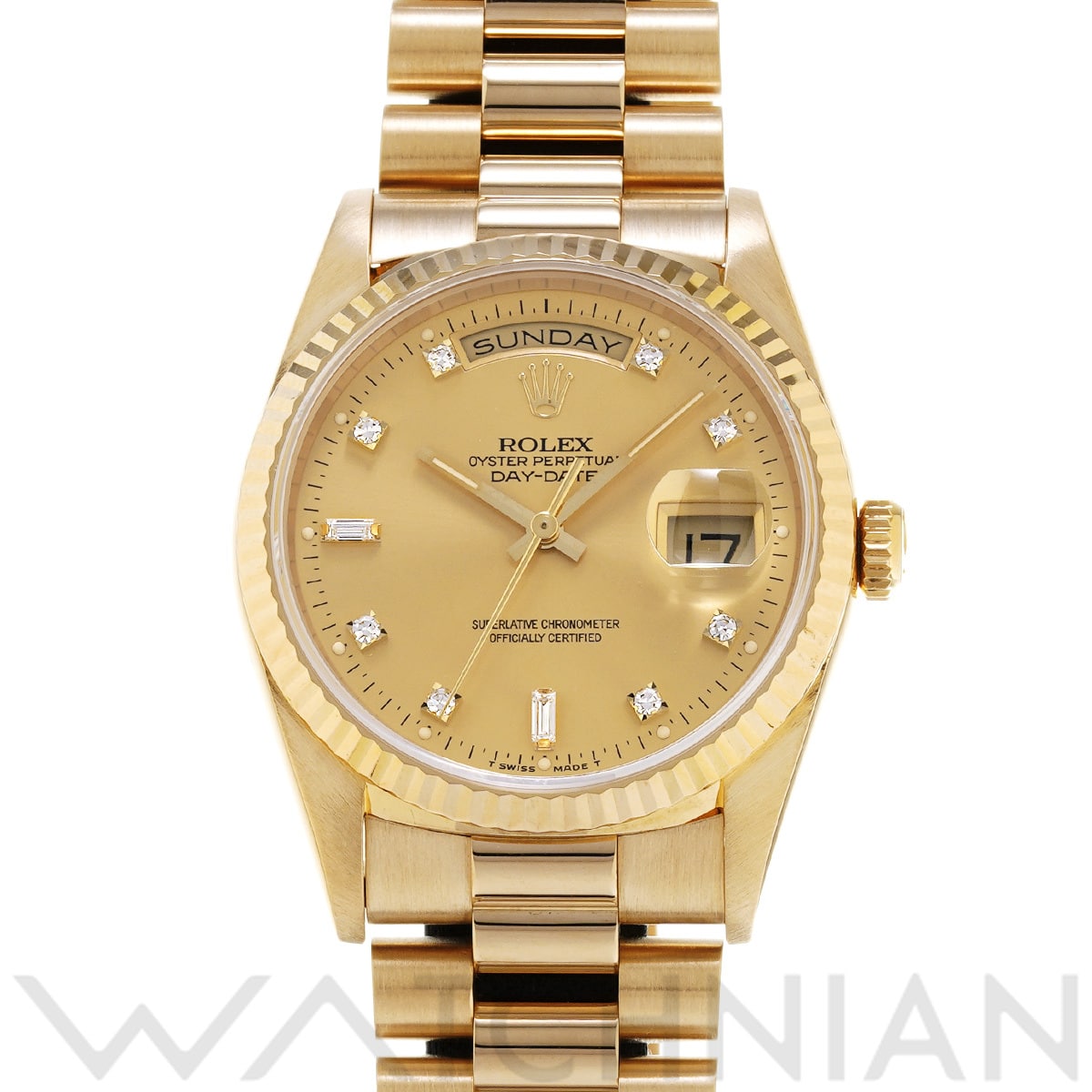 ロレックス デイデイト 18238A シャンパン/ダイヤモンド メンズ 時計 【中古】【wristwatch】